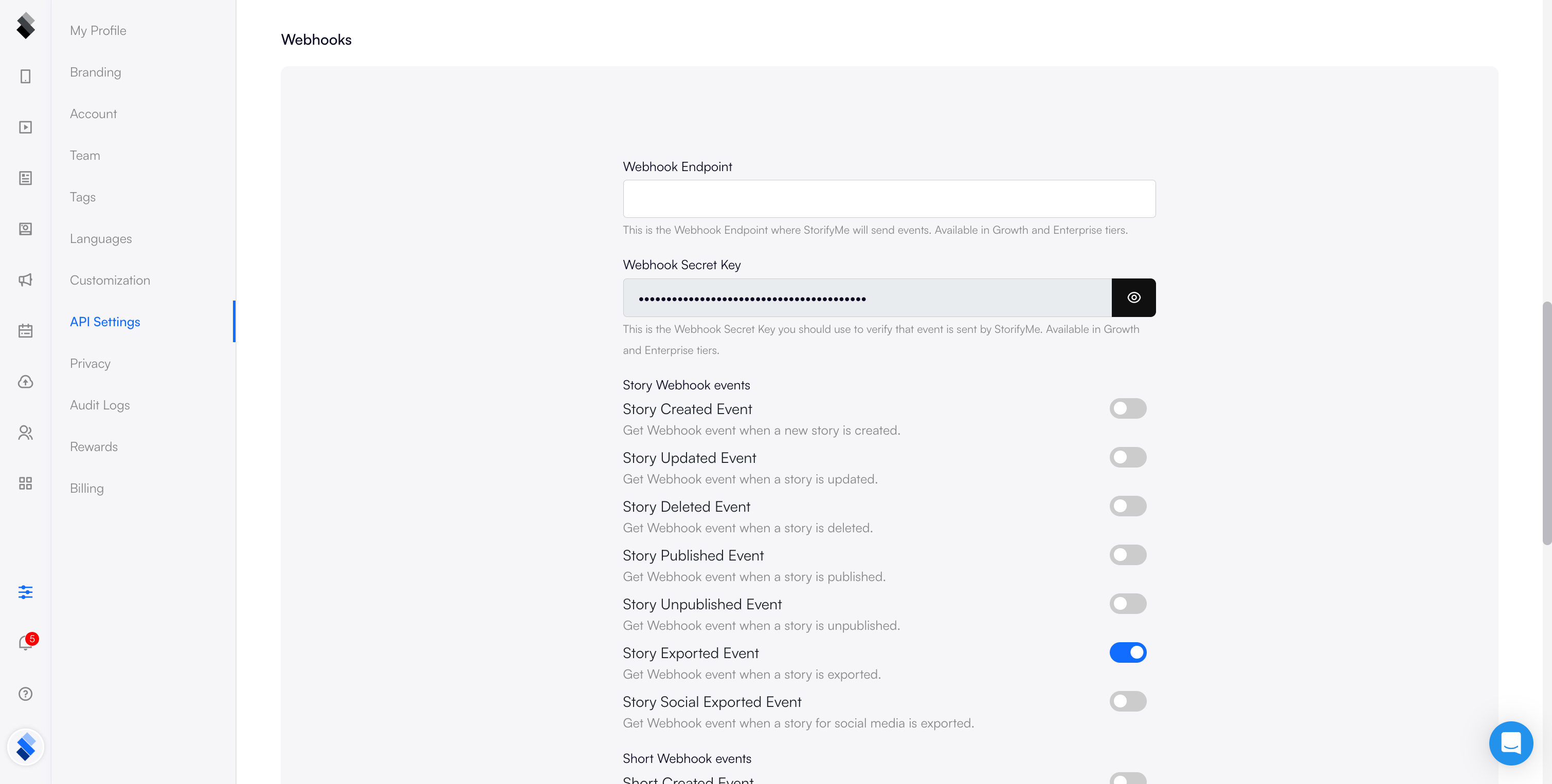 Webhooks Configuration